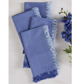 April Cornell Blue Chambray Cloth Napkins