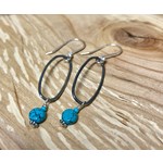 Swallow's Journey Wetlands 1 Earring with Turquoise Bead