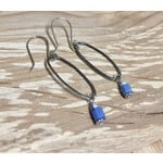 Swallow's Journey Wetlands 1 Earring with Periwinkle Glass Bead