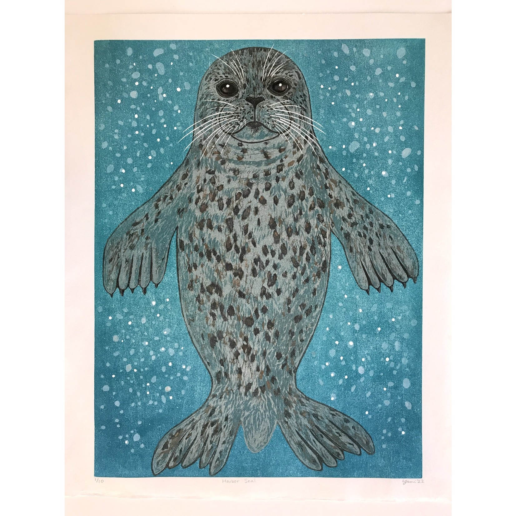 DogwoodStudioAlaska Harbor Seal (Original Woodblock Print) | Yumi Kawaguchi