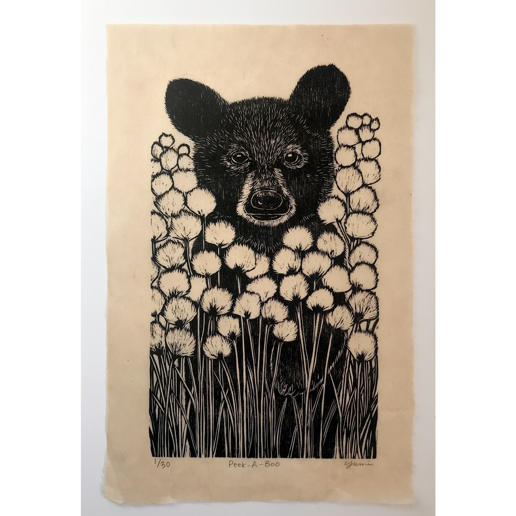 DogwoodStudioAlaska Peek-A-Boo (Original Woodblock Print) | Yumi Kawaguchi