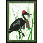 KB's Handmade Creations Holiday Heron (art card) Pack of 6