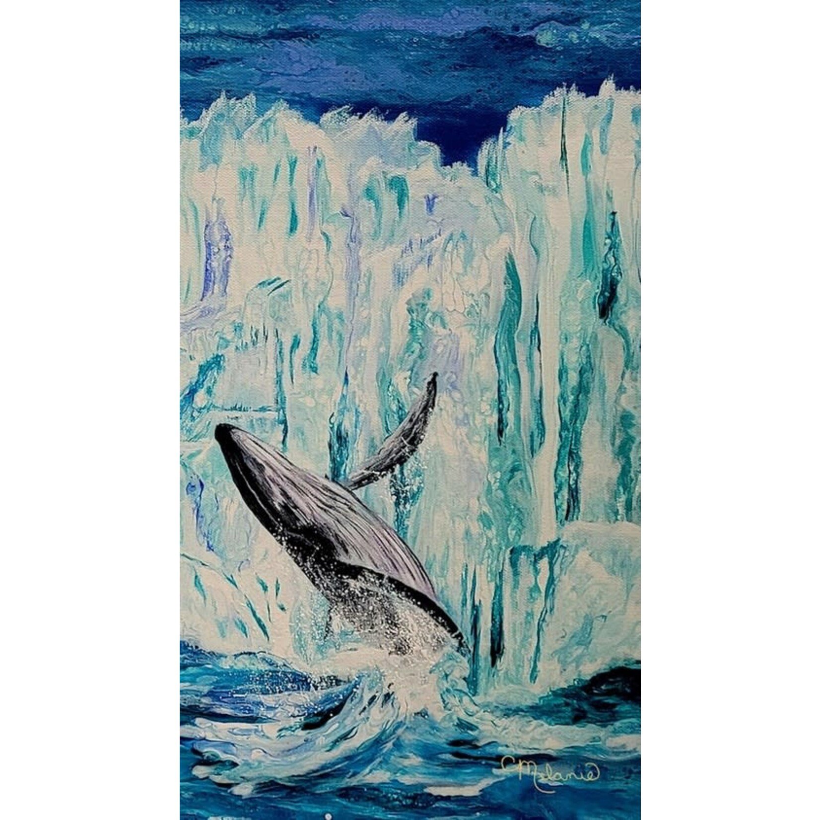 A Symphony of Art Glacier Whale (tile or aluminum) | Melanie Burns