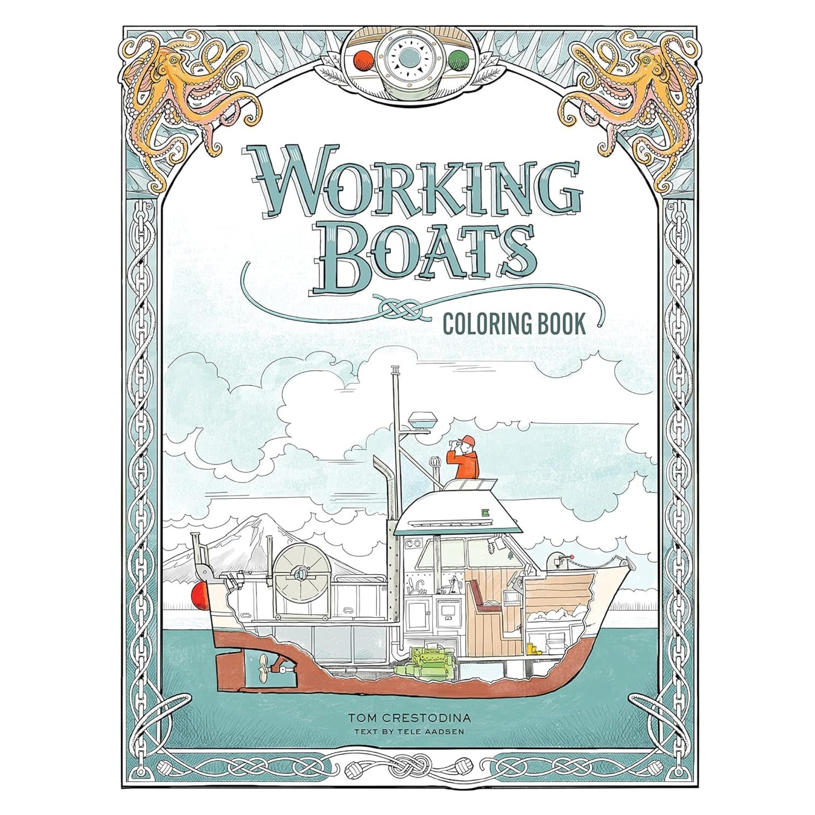 Tom Crestodina Working Boats Coloring Book | Tom Crestodina