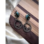 Twisted Ginger Jewelry Hubei Turquoise and Wire Wrapped Earrings