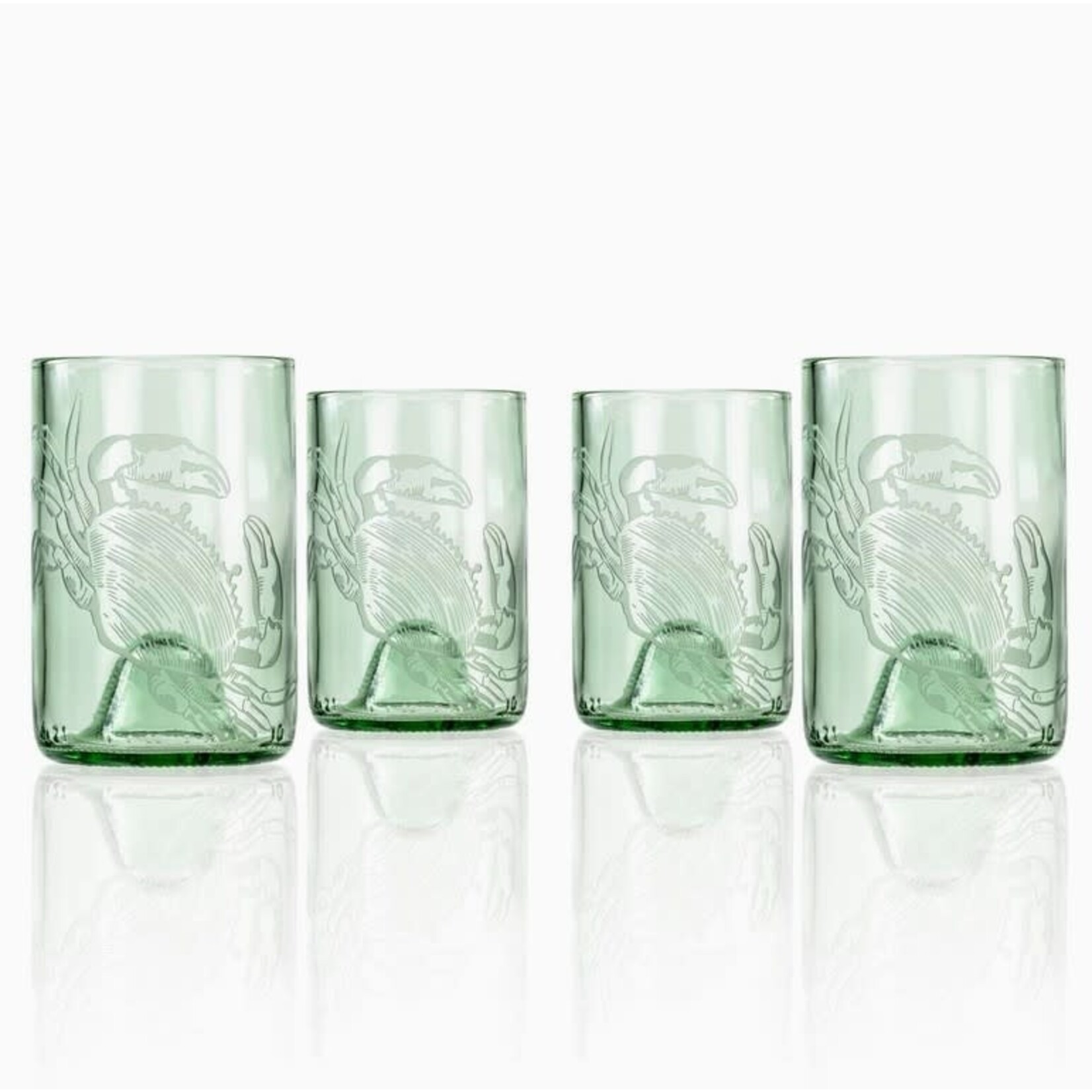 Rolf Glass Green Upcycled Cooper Crab Tumbler | Rolf Glass