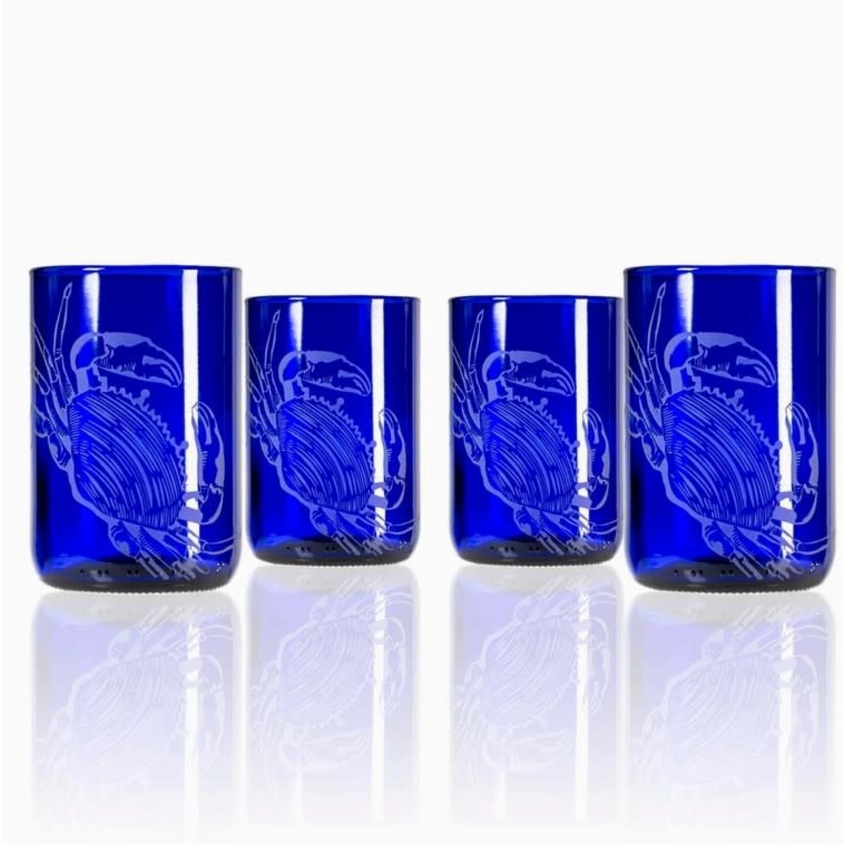 Rolf Glass Blue Upcycled Cooper Crab Tumbler | Rolf Glass