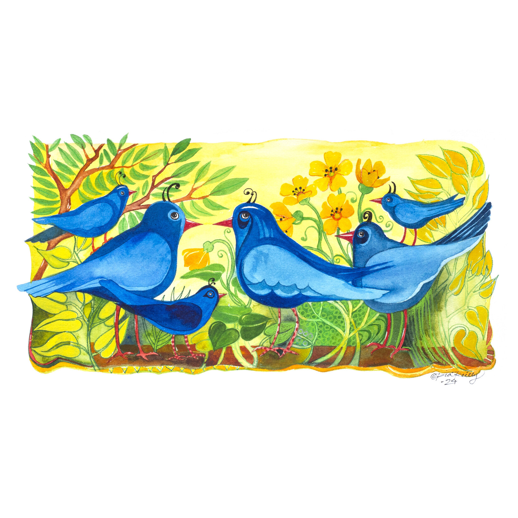 Pia Reilly Blue Birds | Pia Reilly