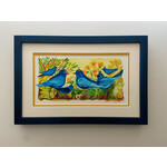 Pia Reilly Blue Birds Print (Framed)