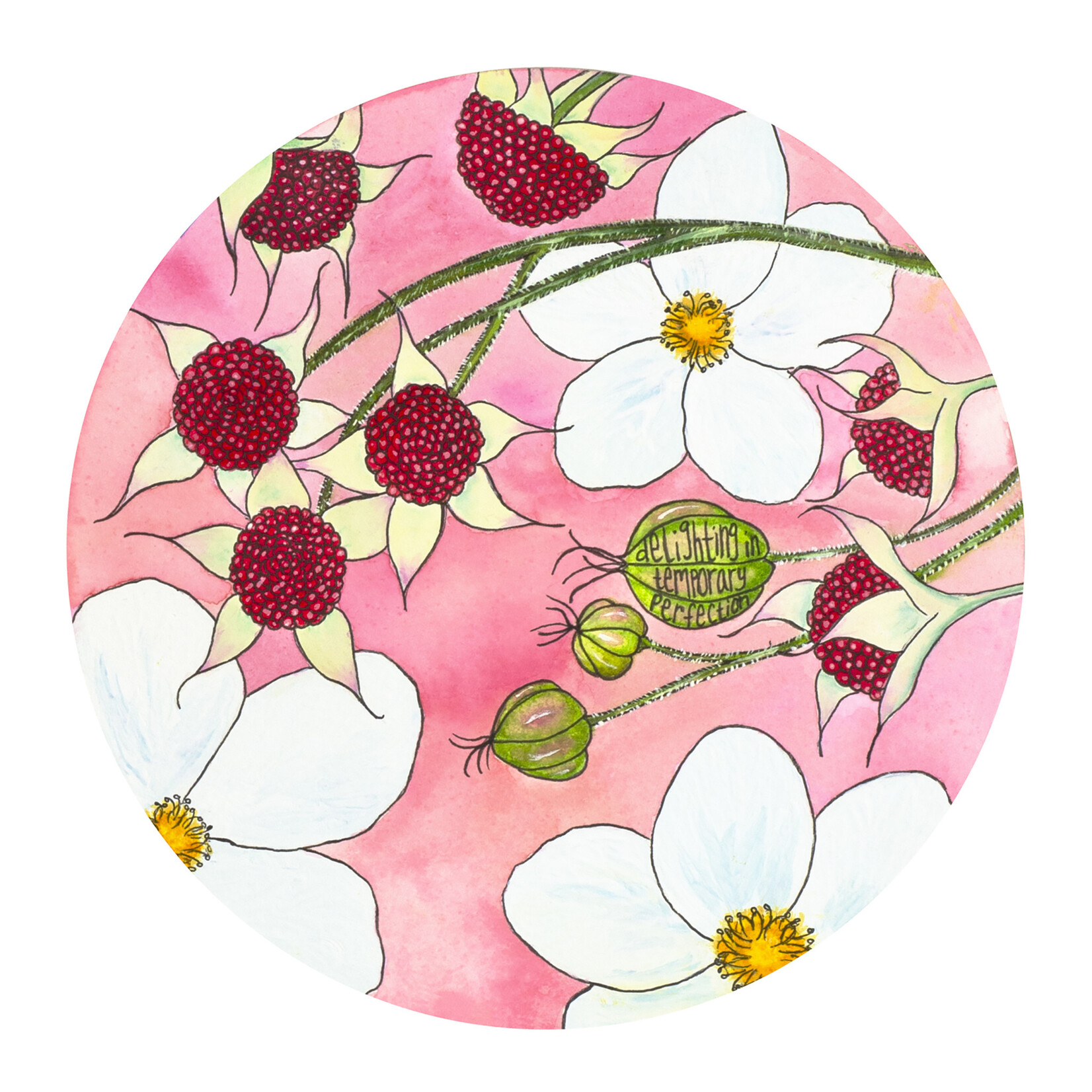 Elevate Art Studio Delighting in Temporary Perfection (Framed Original) | Kelsey Fagan