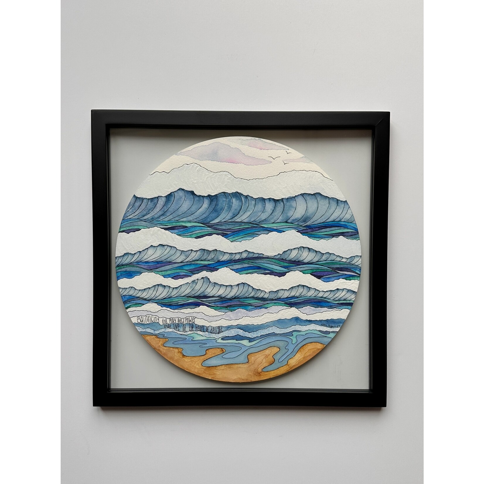 Elevate Art Studio Balancing the Play and Power that Live at the Heart of Delight (Framed Original) | Kelsey Fagan
