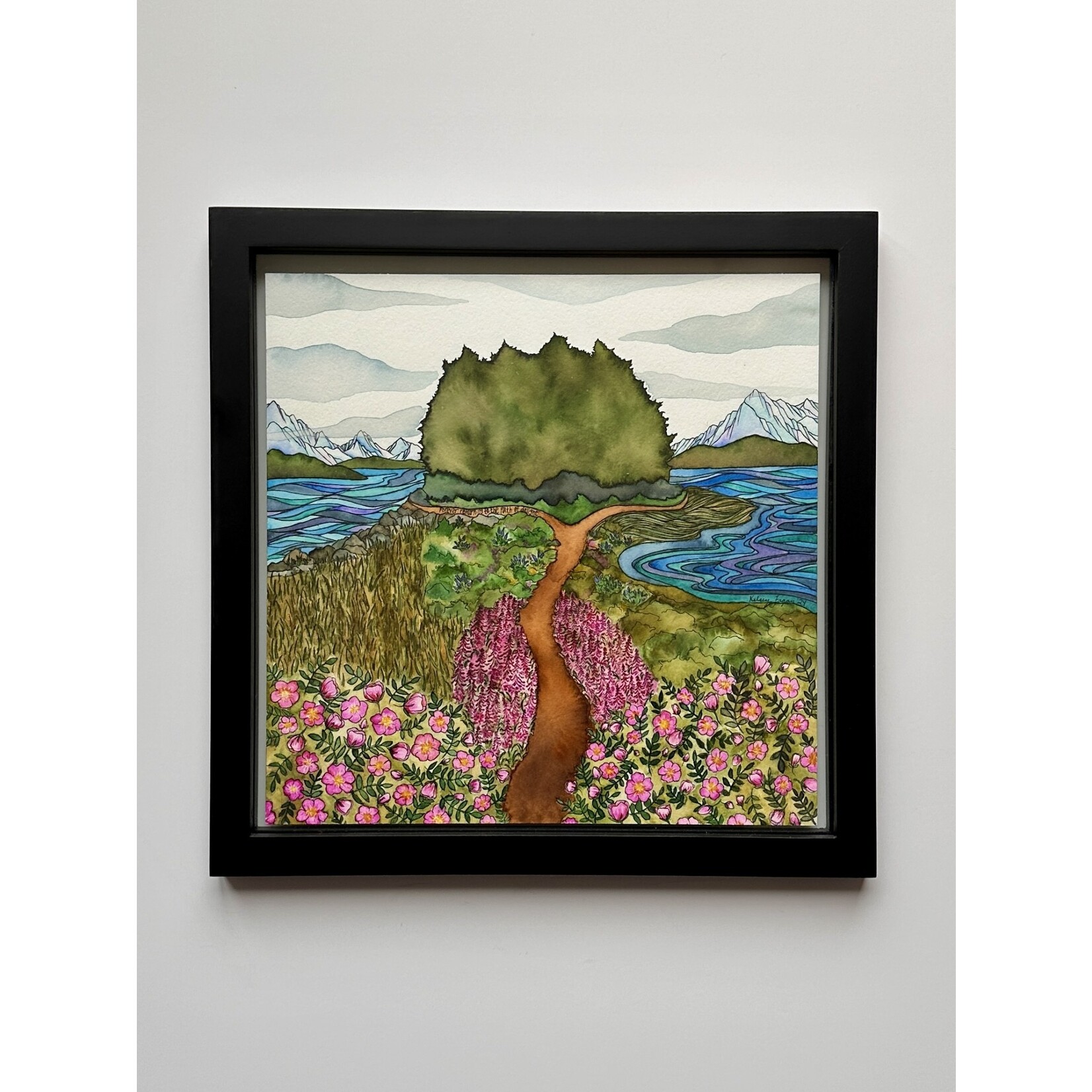 Elevate Art Studio Forever Returning to the Path of Delight (Framed Original) | Kelsey Fagan