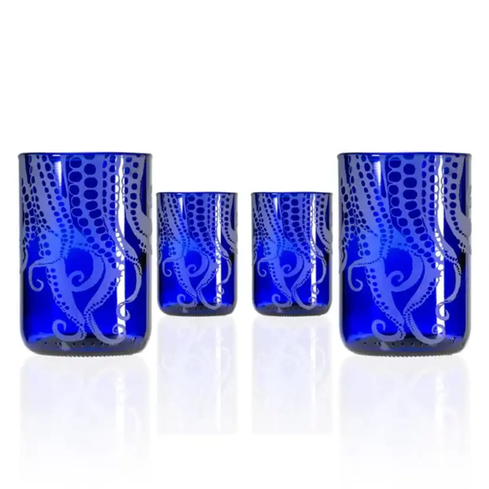 Rolf Glass Blue Upcycled Oscar Octopus Tumbler | Rolf Glass