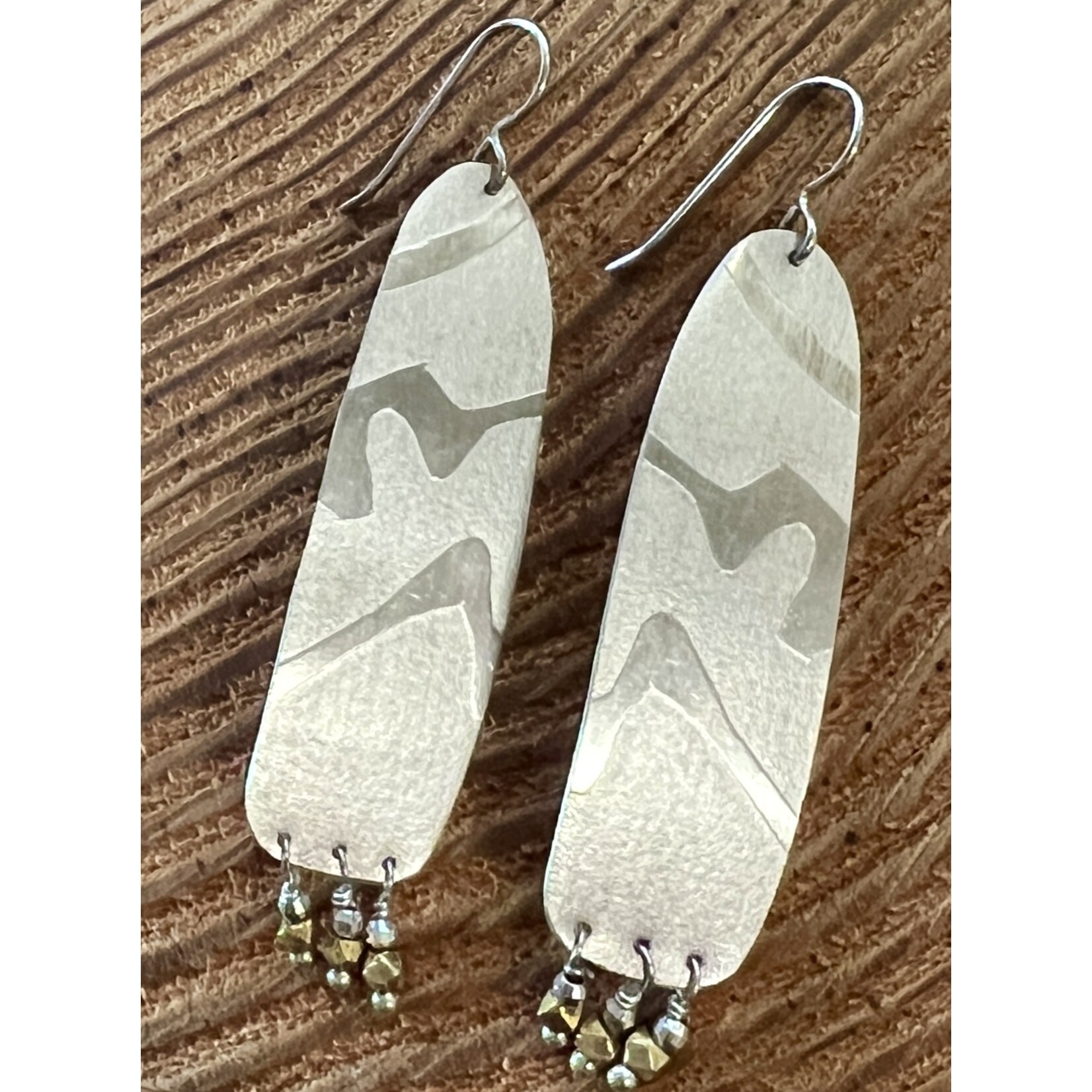 Moondance Alaska by Colleen Goldrich Textured Silver Drop Earrings | Moondance
