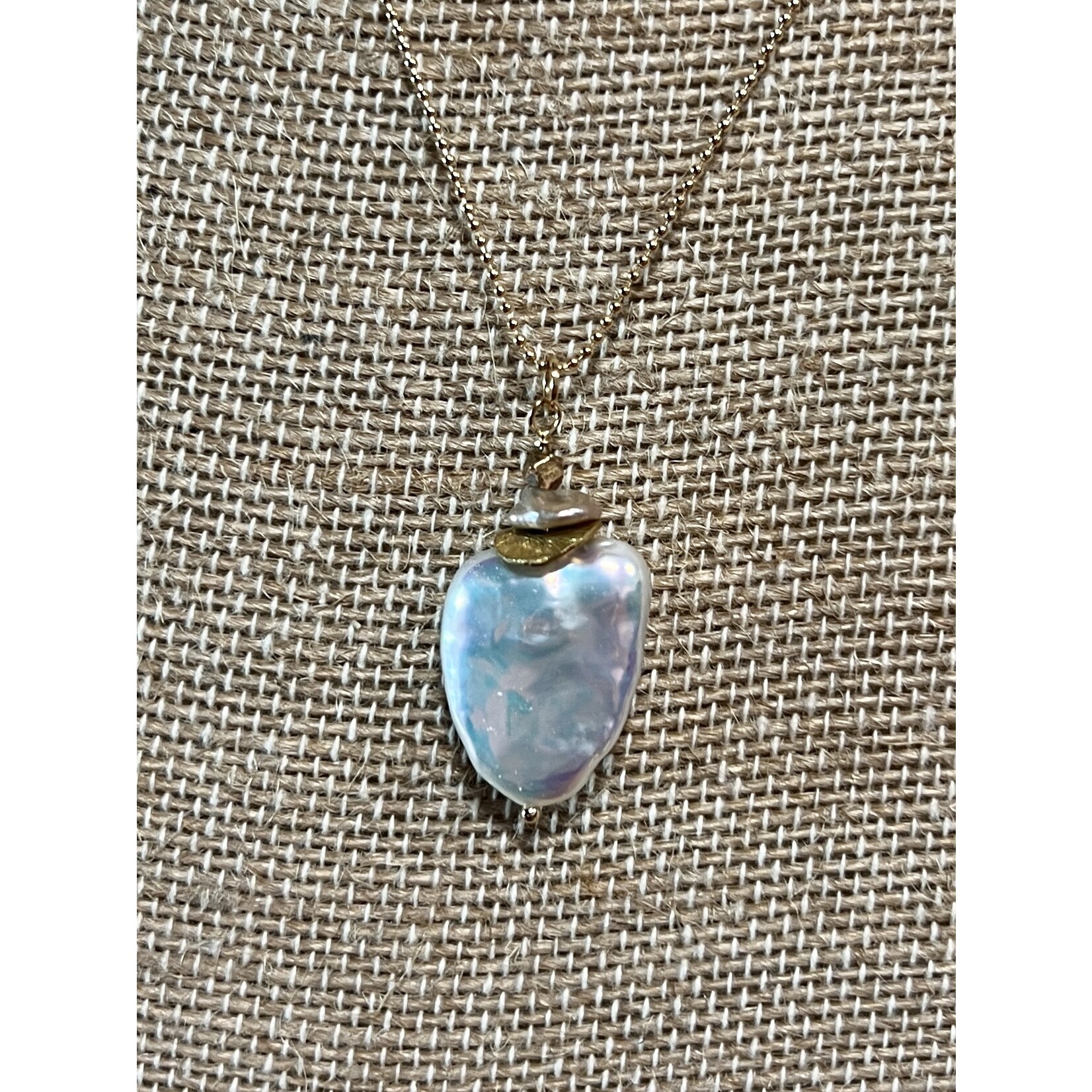 Moondance Alaska by Colleen Goldrich Coin & Keshi Pearl Pendant | Moondance