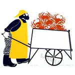 Rie Munoz Cannery Worker with Crab (AP) Silkscreen