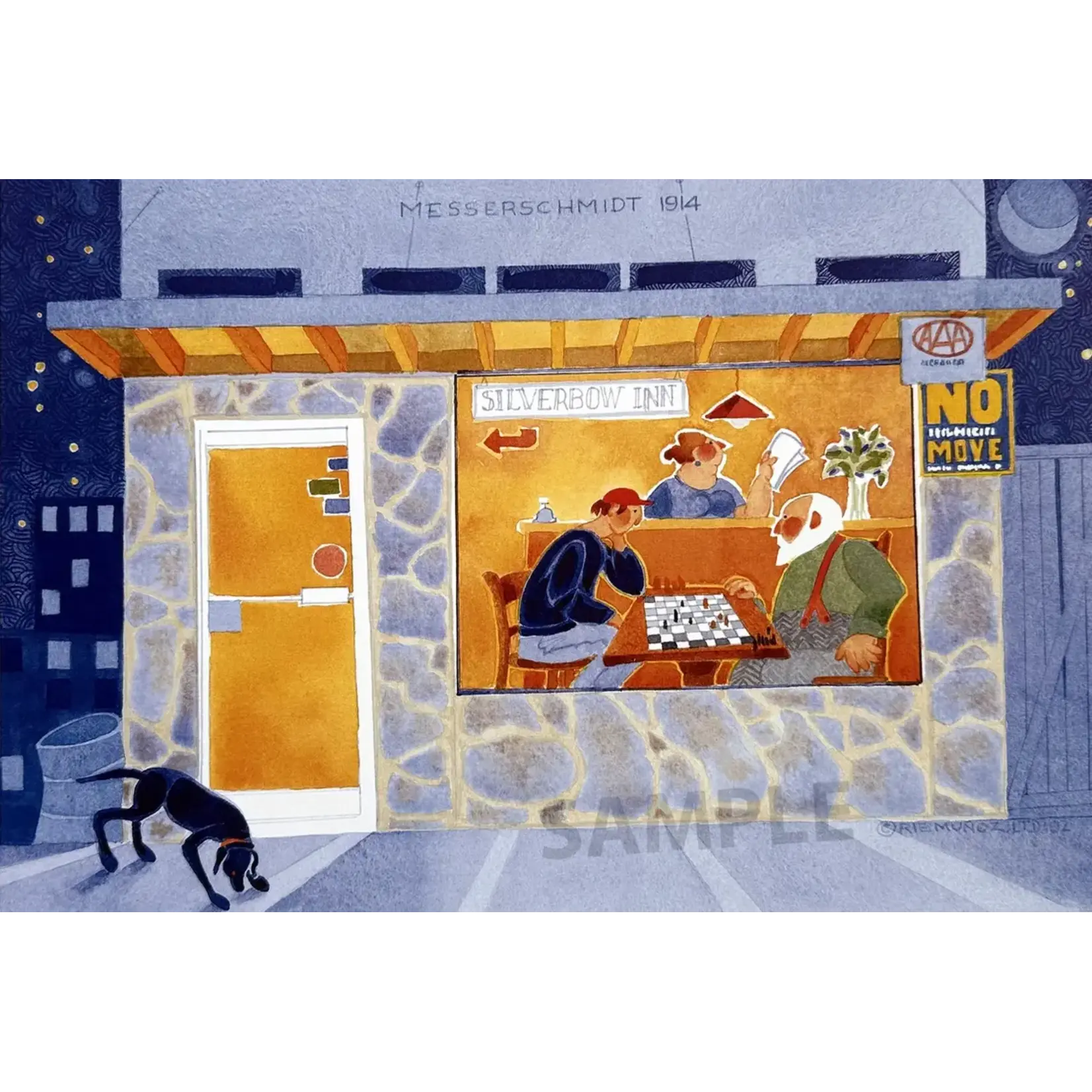 Rie Munoz Chess Game (Framed) | Rie Muñoz