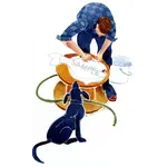 Rie Munoz Cleaning a Halibut