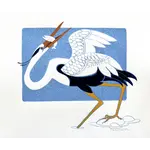 Rie Munoz Crane Silkscreen