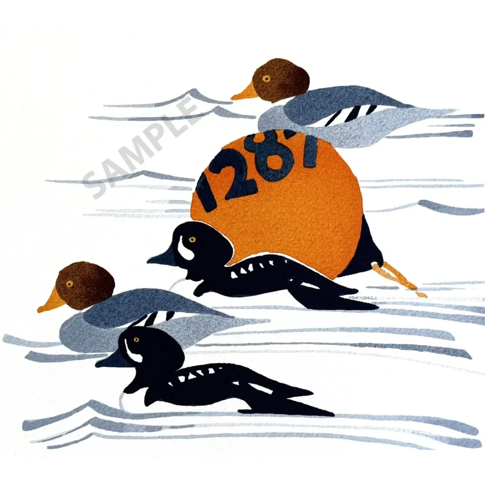 Rie Munoz Ducks and Floats  Silkscreen | Rie Muñoz