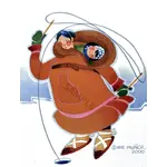 Rie Munoz Fishing for Tomcod