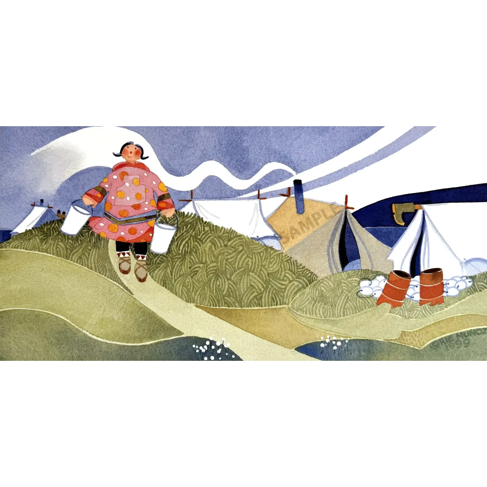 Rie Munoz Hauling Water, Sigik | Rie Muñoz