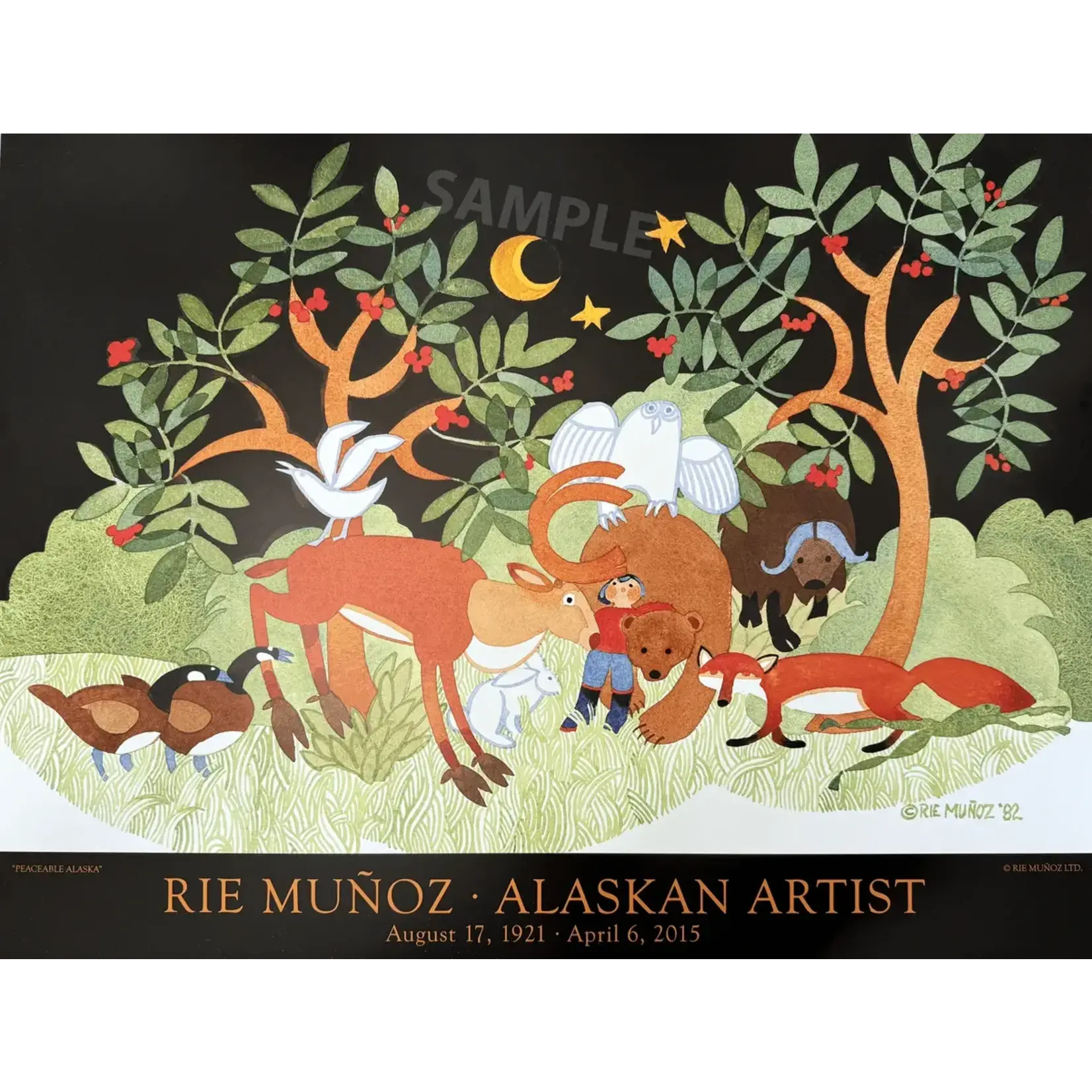 Rie Munoz Peaceable Alaska (Poster) | Rie Muñoz