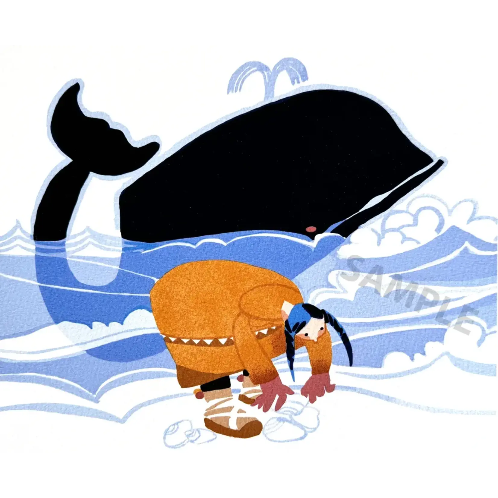 Rie Munoz Whale's Wife (Framed Silkscreen) | Rie Muñoz
