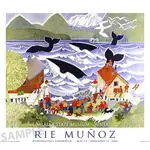 Rie Munoz Whales in the Inlet (Poster)