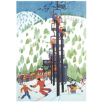Rie Munoz Rie Munoz "Ptarmigan Lift" - Matted Art Card