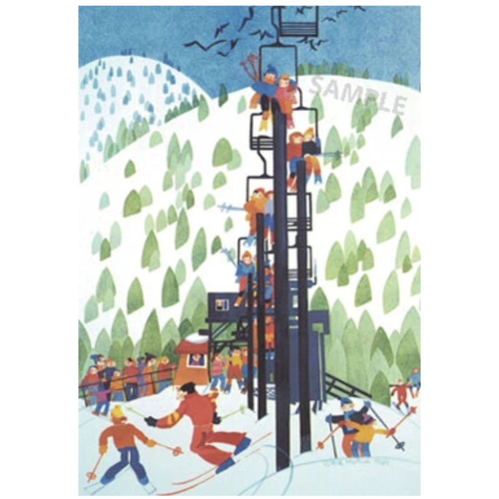 Rie Munoz Ptarmigan Lift (matted art card) | Rie Munoz