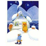 Rie Munoz "Winter Cabin" (Matted Art Card)