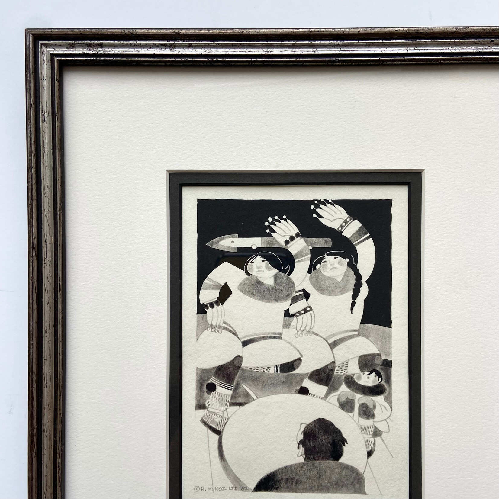 Rie Munoz Dancers B&W (Framed Original) | Rie Muñoz
