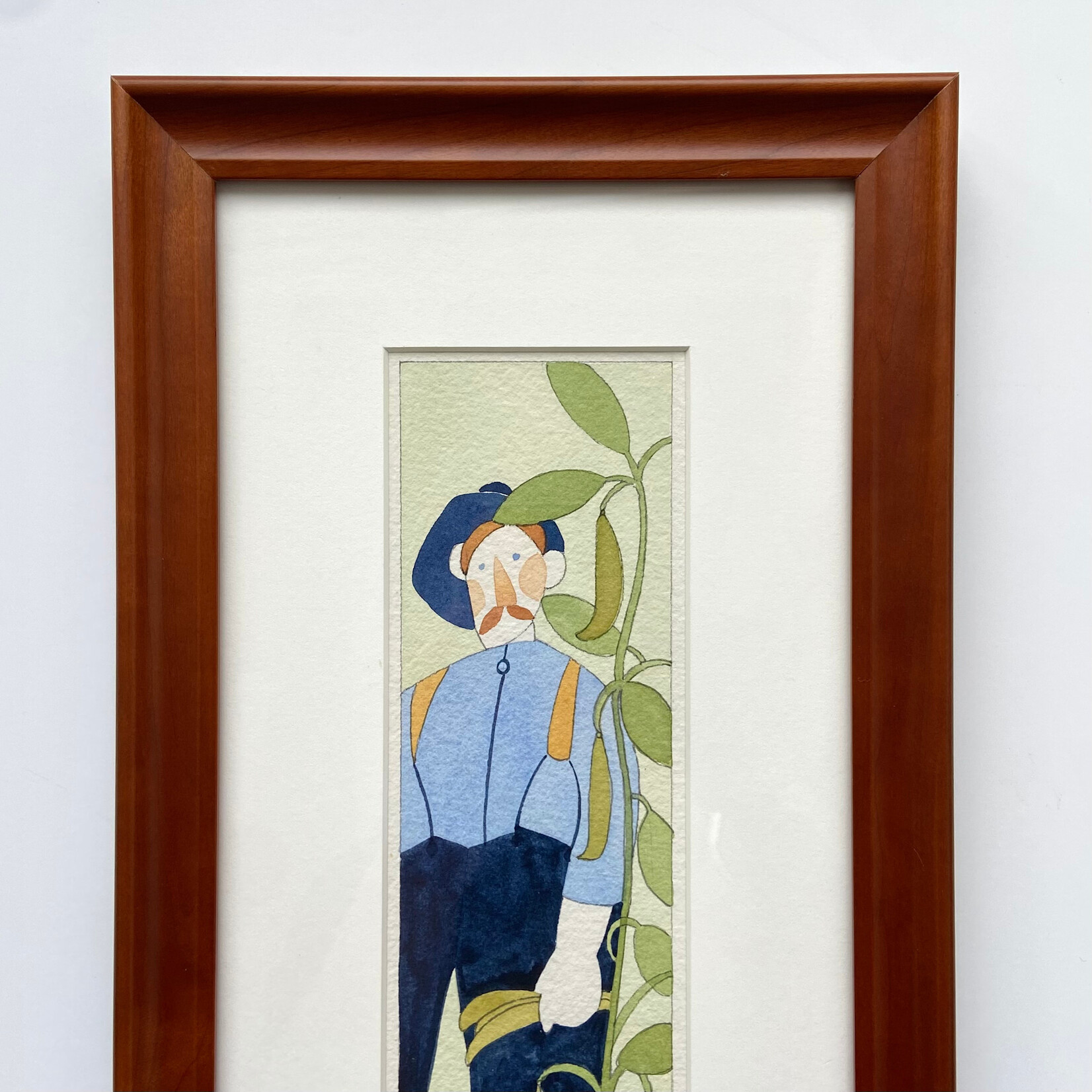 Rie Munoz Gardener - Stained Glass Study (Framed Original) | Rie Muñoz