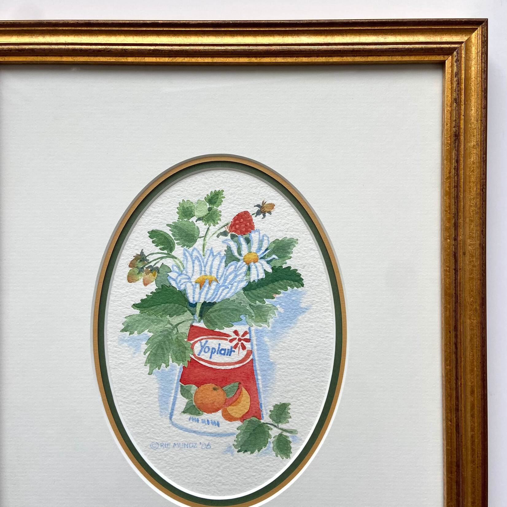 Rie Munoz Yoplait Still Life (Framed Original) | Rie Muñoz