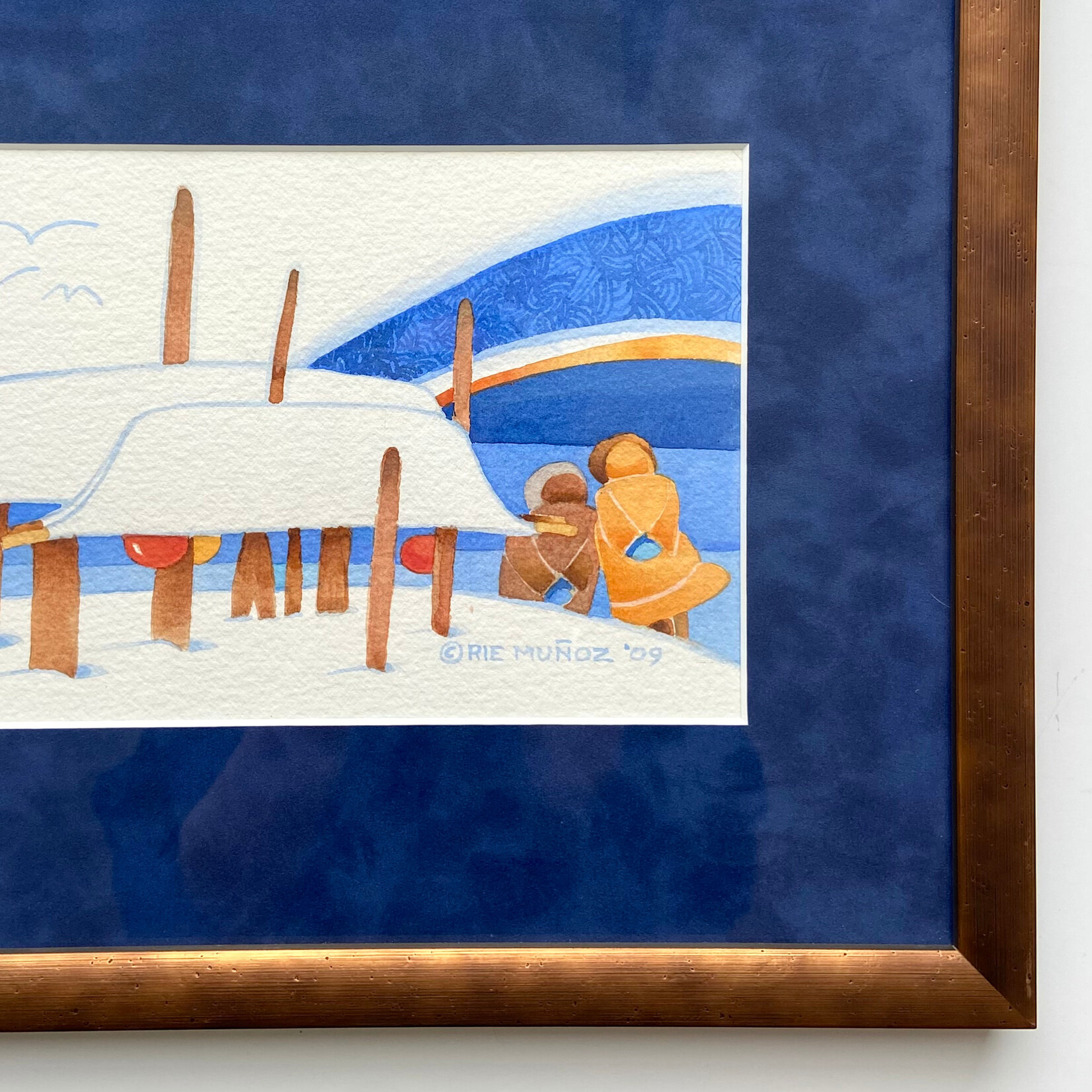 Rie Munoz Whale Watch (Framed Original) | Rie Muñoz