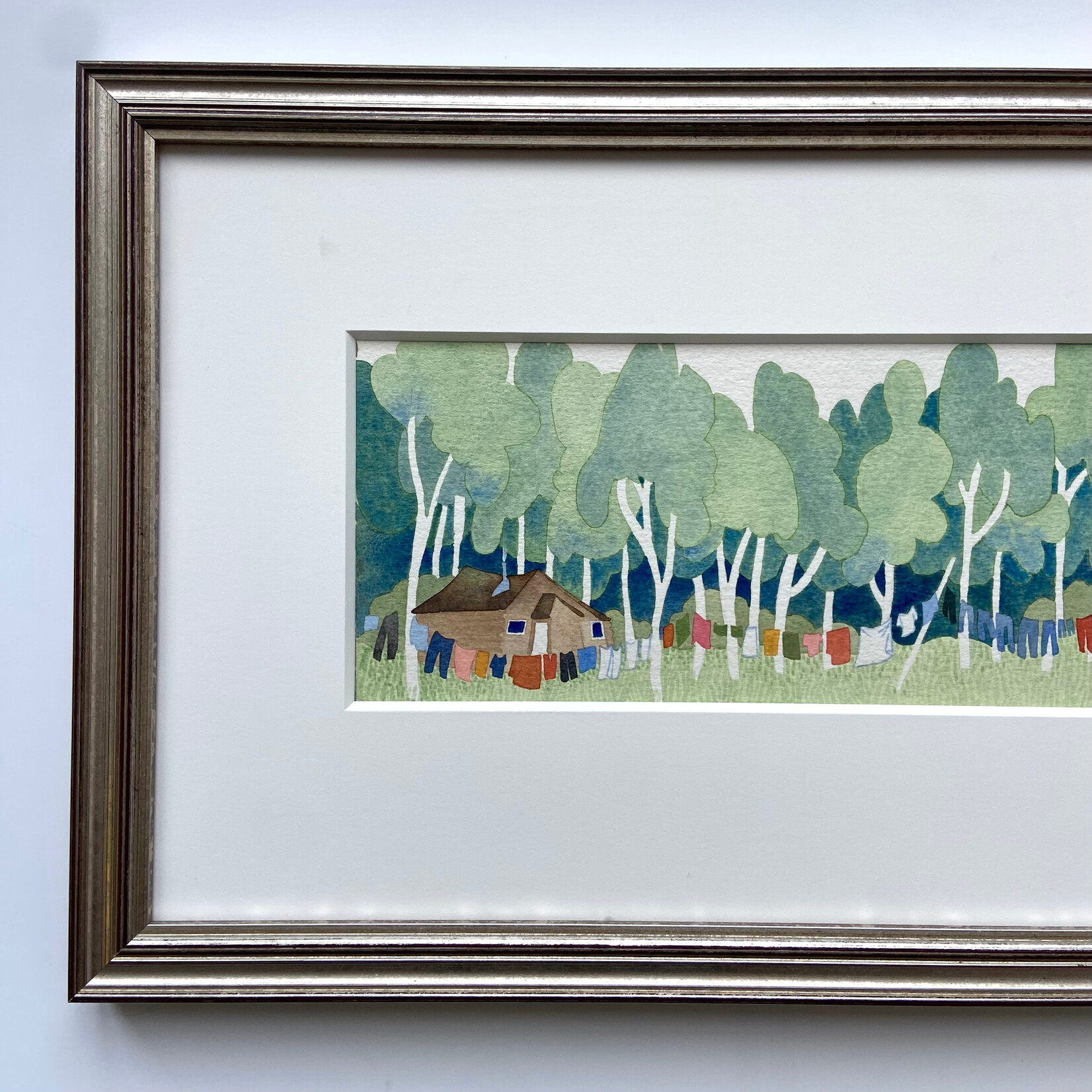 Rie Munoz Laundry in the Interior (Framed Original) | Rie Muñoz