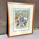 Rie Munoz Free Sled Puppies (Framed)