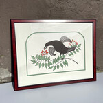 Rie Munoz Crow in a Mountain Ash (Framed Silkscreen)