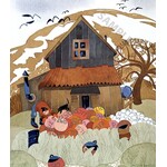 Rie Munoz "Fisherman & Cat, Unalaska"