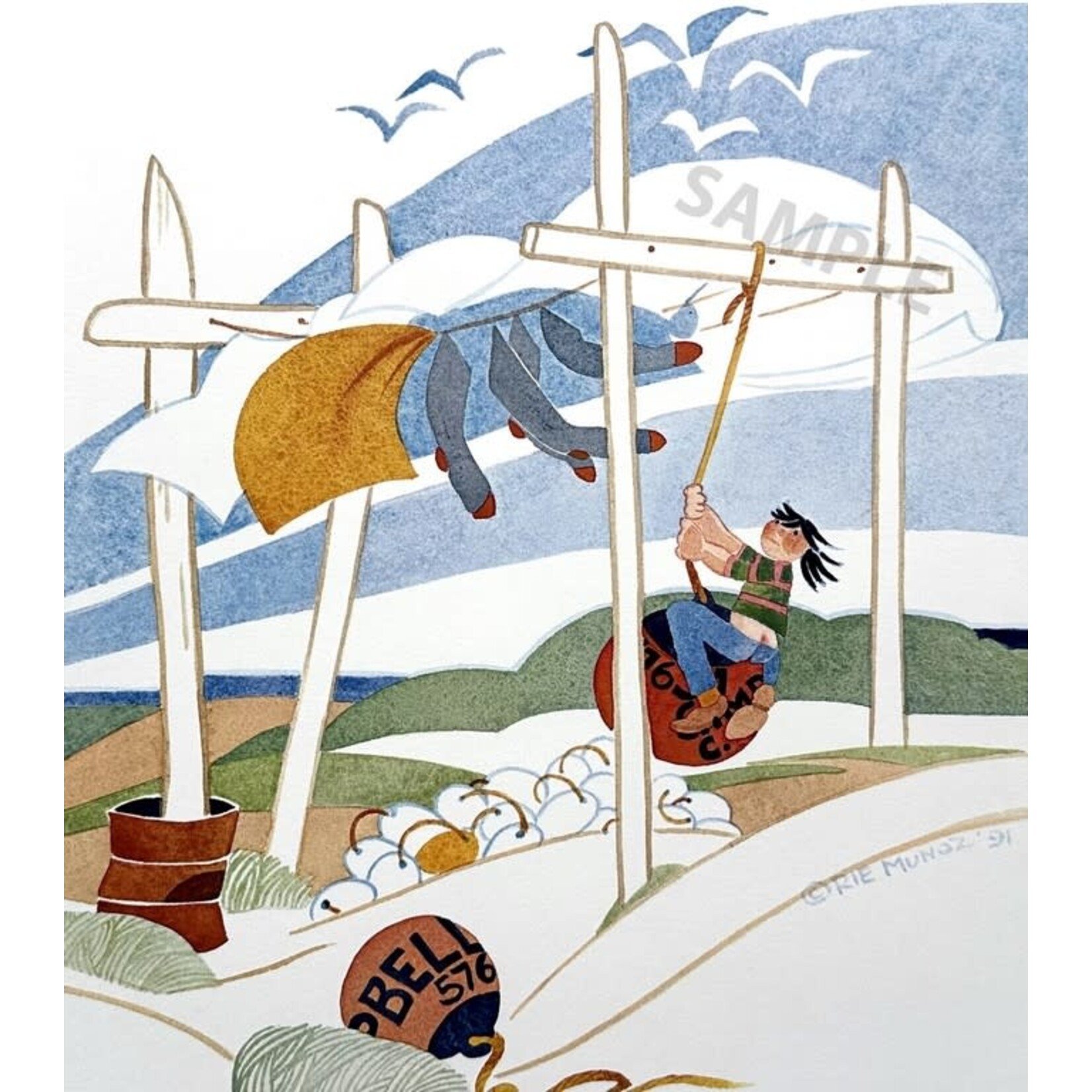 Rie Munoz "Float Swing, Dry Bay"  | Rie Muñoz