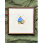 Rie Munoz Cleaning a Salmon (Framed Original)