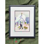 Rie Munoz Judy McDonald Walking Dog (Framed Original)