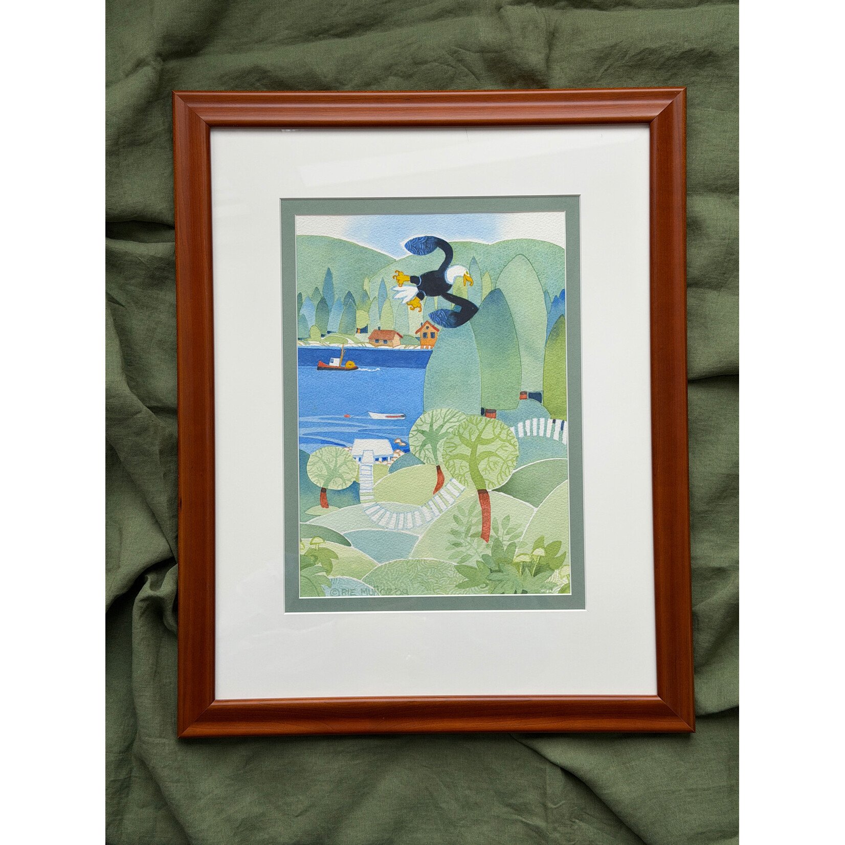 Rie Munoz Lena Cove (Framed Original) | Rie Muñoz