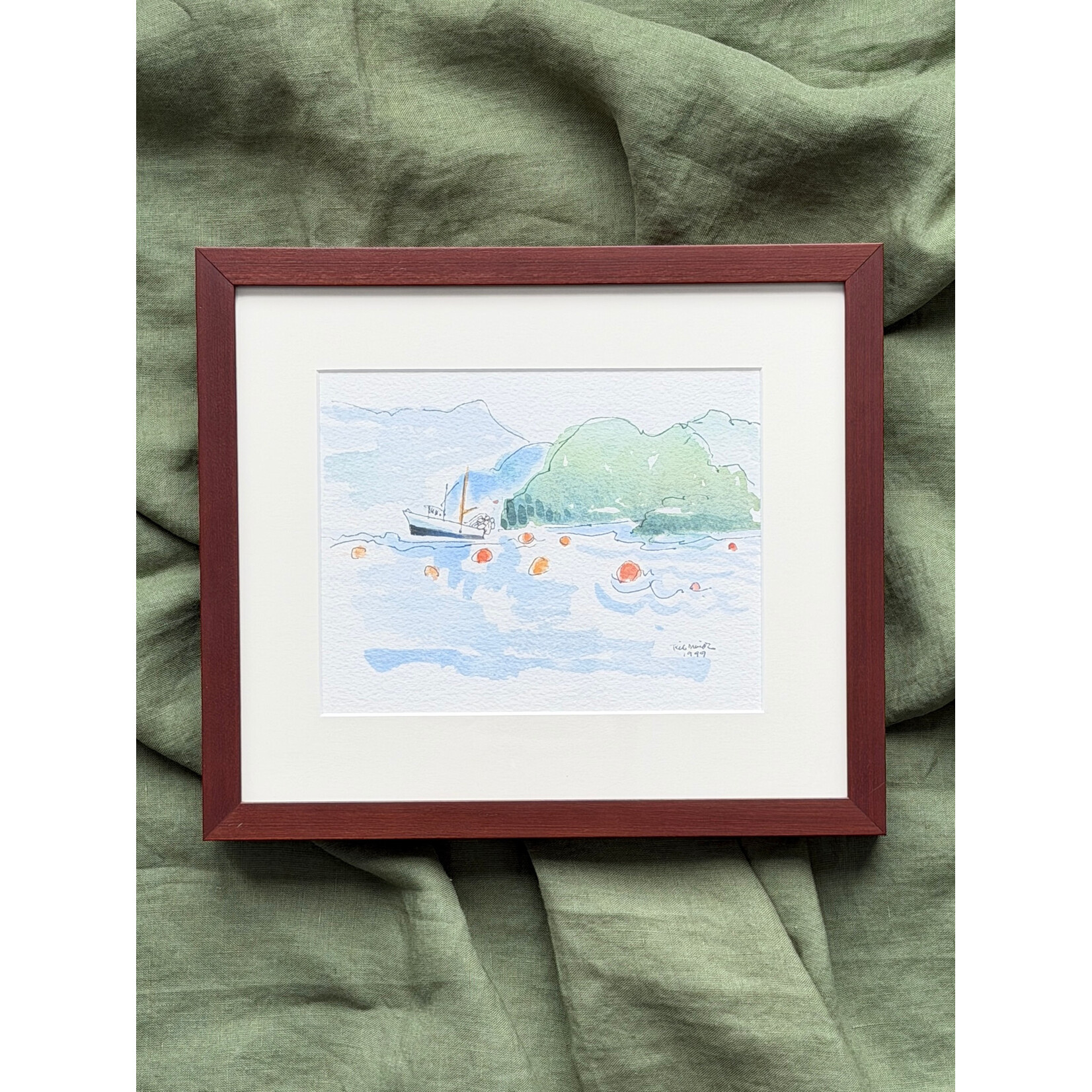 Rie Munoz Setting the Floats (Framed Original) | Rie Muñoz