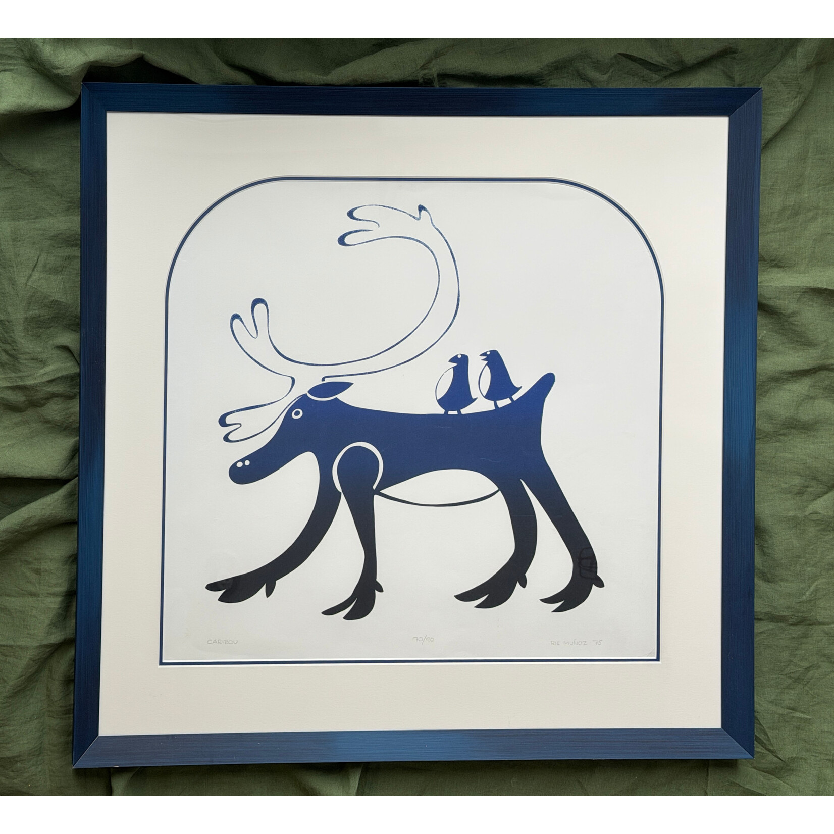 Rie Munoz Caribou (Framed Silkscreen) | Rie Muñoz