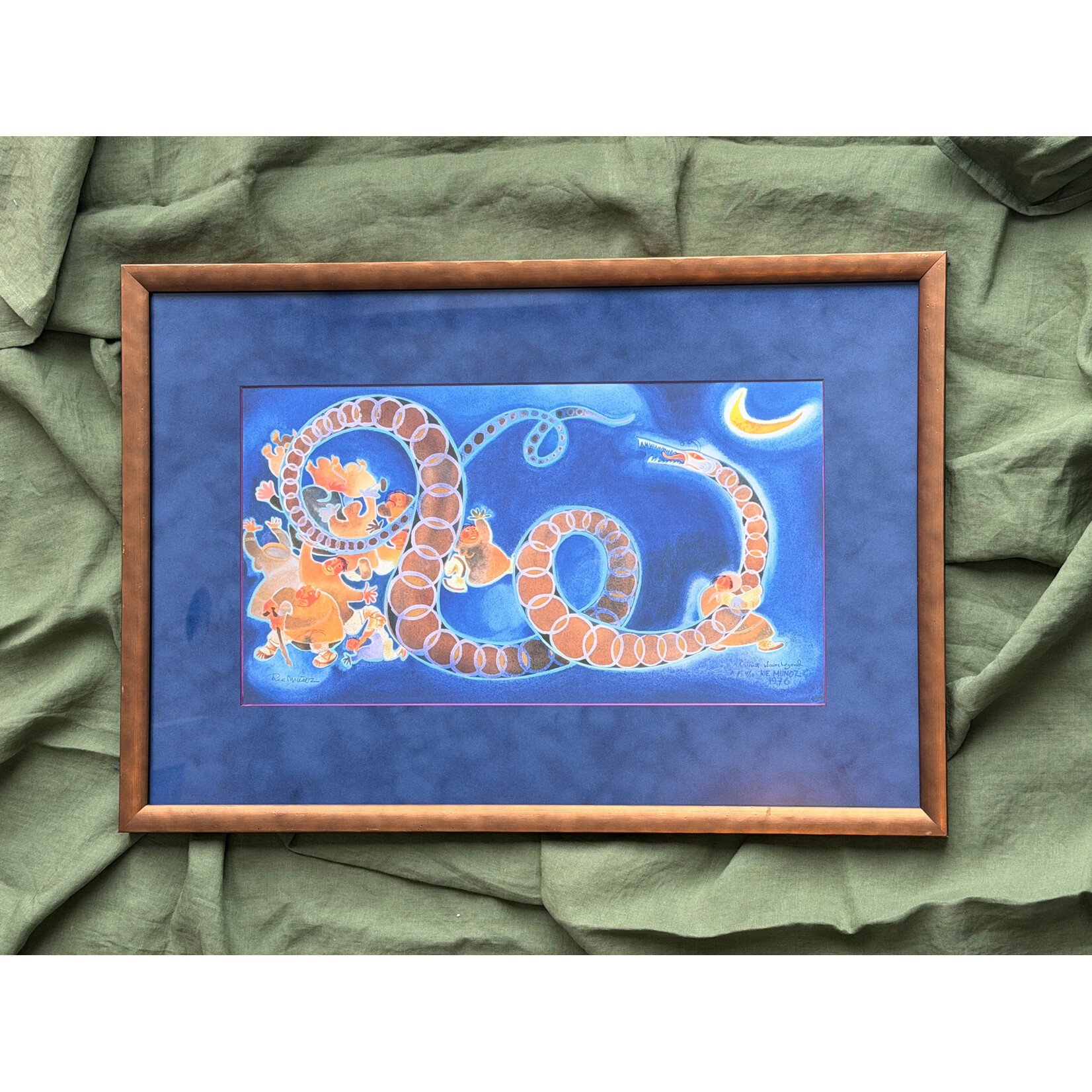 Rie Munoz Giant Worm Legend (Framed) | Rie Muñoz