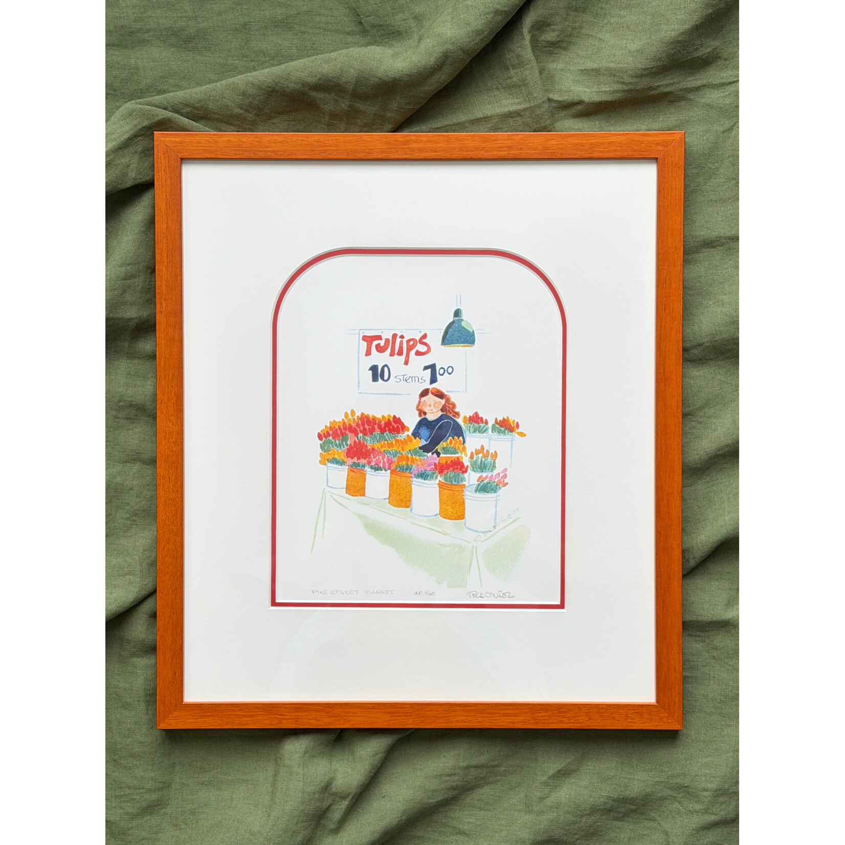 Rie Munoz Pike Street Market (Framed) | Rie Muñoz