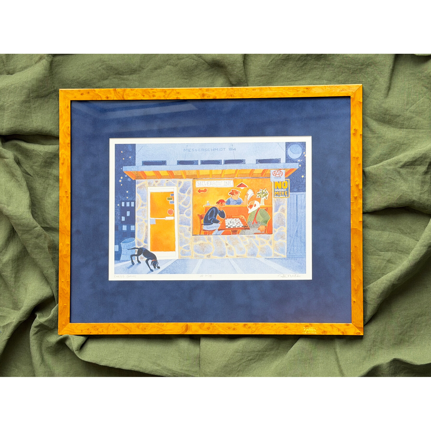 Rie Munoz Chess Game (Framed) | Rie Muñoz
