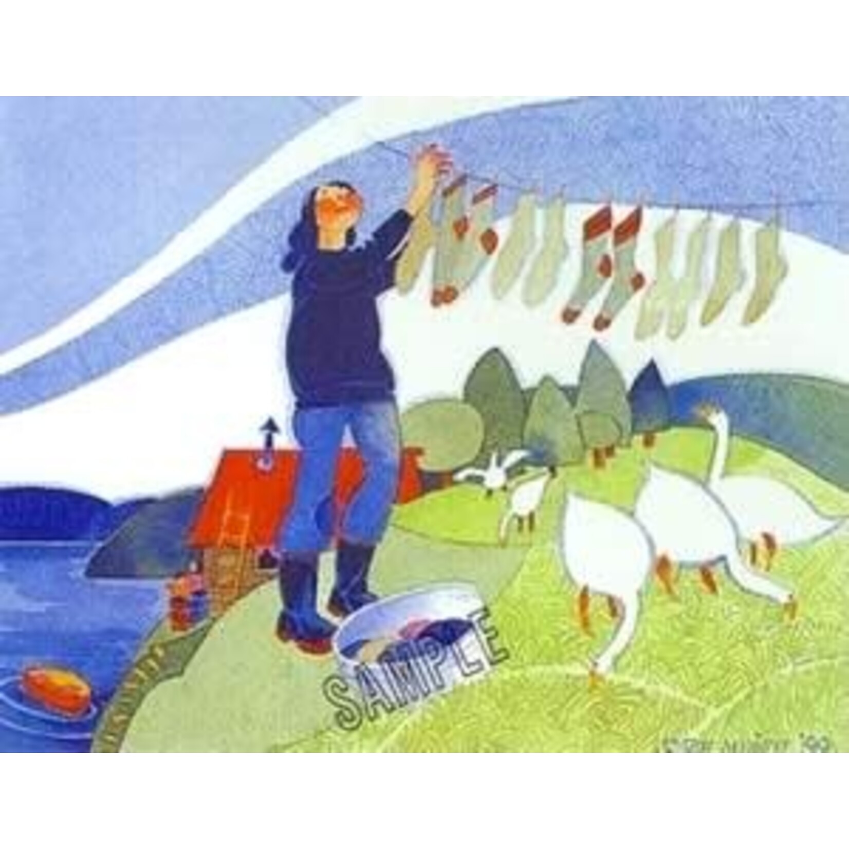 Rie Munoz "Geese & Socks" | Rie Muñoz